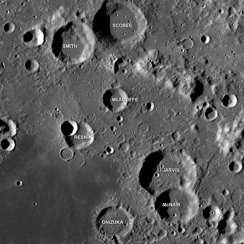 Craters on Moon named after Challenger astronaut s