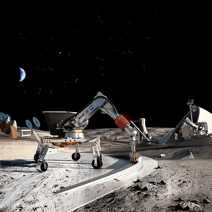 Contour crafting on the Moon