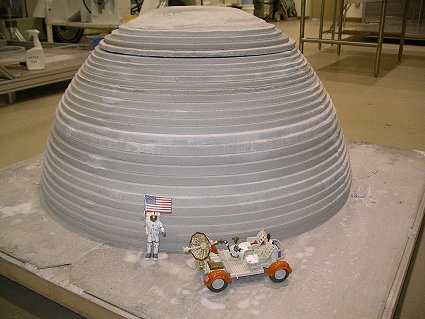 Contour built lunar structure
