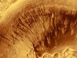 Gullies on Mars - NASA/JPL