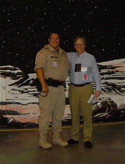 Alan Boyle (right) with a Bigelow security guard.