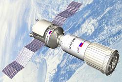 Parom docked with a cargo module