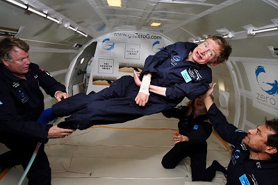 Stephen Hawking experiences  weightlessness