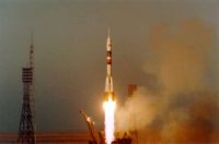 Soyuz launch from Baikonur Cosmodrome